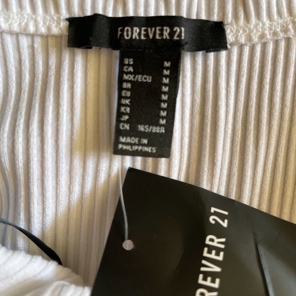 White Knit Crop/Cami Top (Size Medium) - Picture 3 of 3